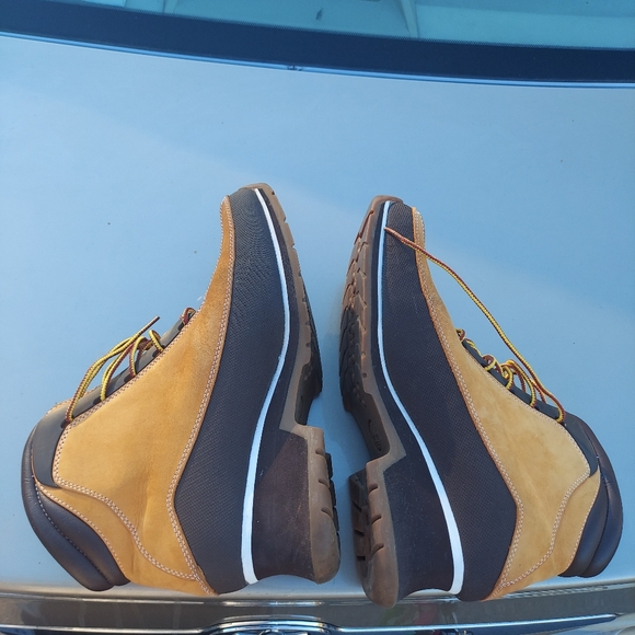 Timberland Wedge Heel Boots Leather Sz 10m - Picture 4 of 16